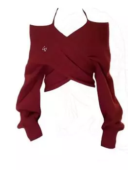 Рождественский свитер в стиле ретро, весенний сексуальный свитер Joker больших размеров для женщин, дизайнерский сладкий и пряный пуловер. S красный