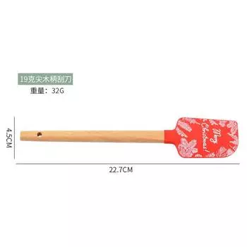 Рождественский тематический деревянный скребок для смешивания теста для торта крем силиконовая лопатка для выпечки украшения инструменты кухонная утварь