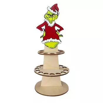 Рождественский уникальный держатель денег, двухслойные держатели денег, зеленый настольный держатель денег, деревянный держатель для размещения денег One Size