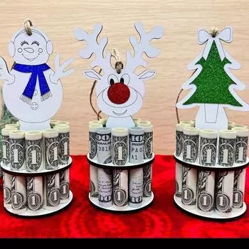 Рождественский уникальный держатель денег Рождественские держатели денег для держателей денег ручной работы Украшения благословения