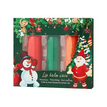 Рождественский увлажняющий бальзам для губ в подарочной коробке Увлажняющий бальзам для губ против трещин One Size