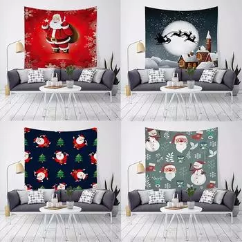 Рождественский узор гобелен для дома, спальни, гостиной, настенное украшение, рождественская тема гобелен 100x75cm