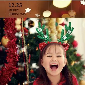 Рождественский Взрослый Детский Косплей Рога Головная Повязка Заколка Для Волос Заколка Для Волос Рождественская Повязка На Голову