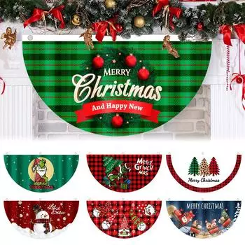 Рождественский веерообразный флаг, баннер, рождественские двери, окна, садовые перила, подвесные украшения, новогоднее украшение для дома 2025 года, подарок на Навидад 2