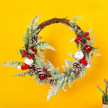 Рождественский венок для входной двери, окна, стены, украшения для дверей, рождественская гирлянда, украшения для вечеринки на Хэллоуин