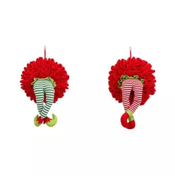 Рождественский венок из ножек эльфа Рождественский венок из ножек эльфа Гирлянды из ножек эльфа (Зелёные Ноги)