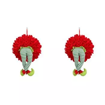 Рождественский венок из ножек эльфа Рождественский венок из ножек эльфа Гирлянды из ножек эльфа (Зелёные Ноги)