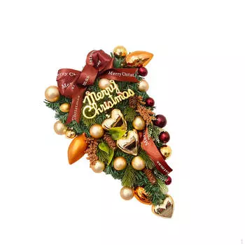 Рождественский венок-капля, входная дверь, оконная гирлянда, искусственный венок из цветов для Heart Ornament