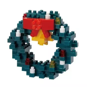 Рождественский венок Kawada Nanoblock 100 шт. 2,4 x 5,6 x 4,7 см Возраст 12+ Интерьер Хобби NBC_382