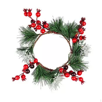 Рождественский венок на дверь, декор для праздничной вечеринки, искусственный
