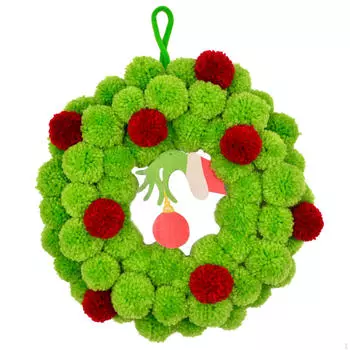Рождественский венок на дверь плюшевый 13-дюймовый подвесной искусственный рождественский для вечеринки на стену