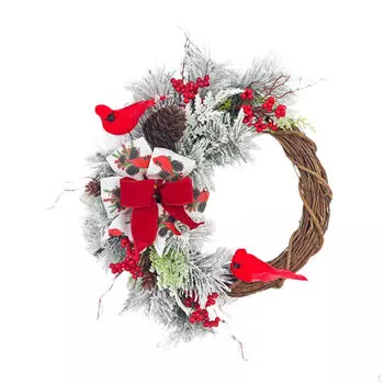 Рождественский венок рождественская зима 45 см сезонная гирлянда для вечеринки у входной двери