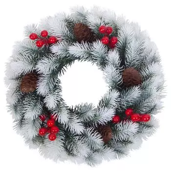 Рождественский венок Рождественское украшение Подвесная композиция на дверь Рождественская подвеска Рождественские подпорки на окна 30cm