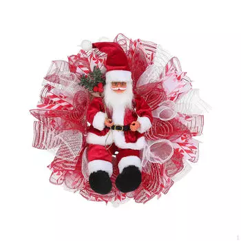 Рождественский венок Украшение для дома Гирлянда для двери Рождество для красный