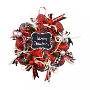 Рождественский венок, украшения, настенная дверь, висячая цветочная гирлянда, домашний декор для вечеринки