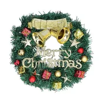Рождественский венок, уличный освещенный рождественский венок для праздничного украшения рождественской вечеринки