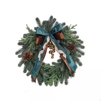 Рождественский венок, вешалка для входной двери, фестиваль с искусственными шишками