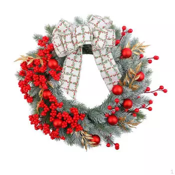 Рождественский венок Зимняя вешалка деревенское креативное ремесло украшение для вечеринки дверная гирлянда для