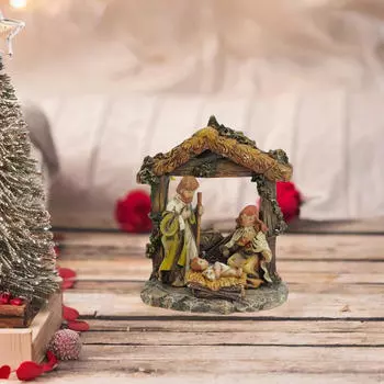 Рождественский вертеп, фигурки из смолы, поделки рождественские скульптуры фигурки