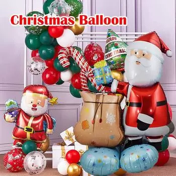 Рождественский воздушный шар стоячие воздушные шары из фольги с изображением лося, воздушный шар с мультяшным оленем, 4D воздушный шар с животными, Рождественская вечеринка, Новогодний декор, воздушный шар с оленями