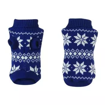 Рождественский вязаный свитер для собак, щенков, снежинок, одежда с капюшоном, костюм, подарки