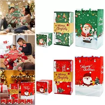 Рождественский взрыв подарочной коробки денежный взрыв роскошный подарочный ящик сюрприз прыгающая коробка для подарков рождественские принадлежности для вечеринки