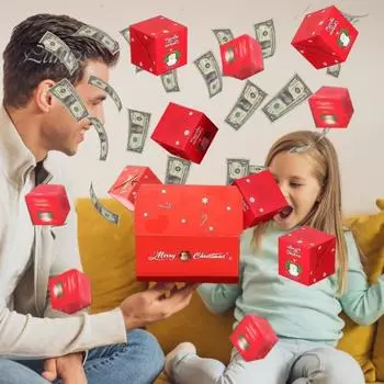 Рождественский взрыв подарочной коробки для денег складная прыгающая подарочная коробка DIY денежный взрыв сюрприз подарочный держатель на день рождения годовщина Валентина предложение D 6pcs