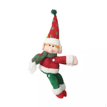 Рождественский занавес, кукольный держатель для украшения, декоративный зажим, эльф, висящий для