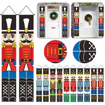 Рождественский занавес, украшение для двери, подвесная картина, украшение в виде флага One Size