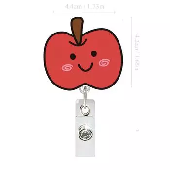 Рождественский зажим для значка с автоматическим выдвижением и отскоком, забавная нагрудная карточка, зажим для удостоверения личности с акриловой пряжкой своими руками, которую легко вытащить