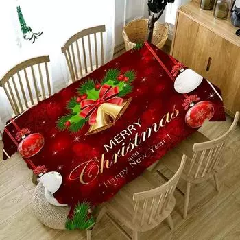 Рождественский зеленый лук-колокольчик, украшение, скатерть, водонепроницаемая, противообрастающая, ресторан, свадебное украшение, журнальный столик, скатерть 40x70cm15x27inch