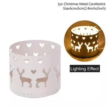 Рождественский Железный Полый Подсвечник Снежная Рождественская Елка Веселые Рождественские Украшения Домашние Настольные Украшения Noel Navidad Новый Год