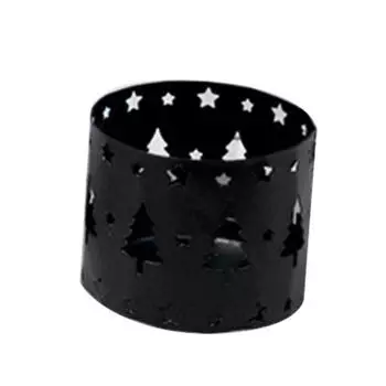 Рождественский железный полый подсвечник в виде оленя, елки, снежинки, подсвечник, домашний декор