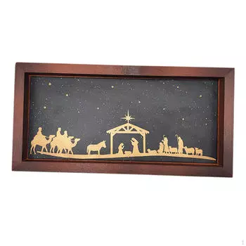 Рождественский знак, вертеп, украшение стола, рождение Иисуса, картина, декоративное украшение для христианина