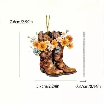 Рождественское Игривое Акриловое Украшение на Елку Восхитительный 2D Мультяшный Автомобильный Шарм Орнамент