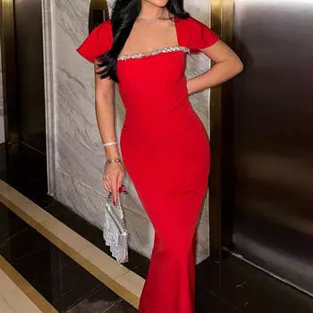 Рождественское красное платье Карнавальные платья для вечеринок для женщин Ролевые игры S