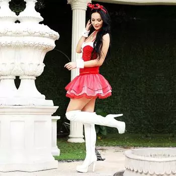 Рождественское красное сексуальное нижнее белье Рождественская одежда Косплей игровая одежда сценическая одежда для выступлений One size