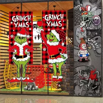 Рождественское крыльцо, веселый рождественский подвесной баннер, рождественский баннер для двери, украшение для дома, в помещении и на улице, крыльцо, настенные праздничные принадлежности One Size белый