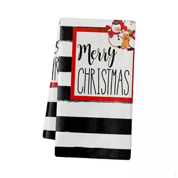 Рождественское кухонное полотенце, впитывающее влагу, тряпка для мытья посуды, мягкое, для посуды в фермерском доме, подарок для ванной комнаты Style A