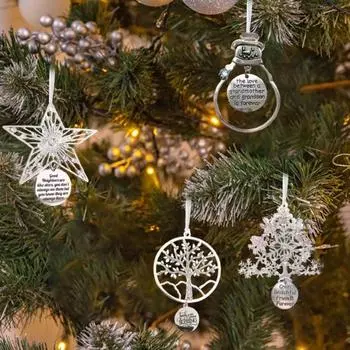 Рождественское металлическое подвесное украшение Снеговик Снежинка Звезда Елка Подвесной орнамент Подвеска Соседи Друзья Семья Праздничный Подарок на вечеринку Pentagram