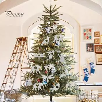 Рождественское металлическое украшение в виде стрекозы, оленя, птицы, слона, кулон ручной работы, украшение на рождественскую елку для сада, домашнего декора фермы Moose