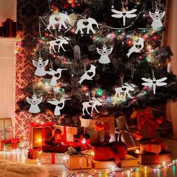 Рождественское металлическое украшение в виде стрекозы, оленя, птицы, слона, кулон, украшение на рождественскую елку ручной работы Hummingbird