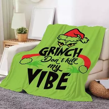 Рождественское одеяло, мягкое фланелевое флисовое одеяло, всесезонное легкое согревающее одеяло для гостиной/спальни One Size