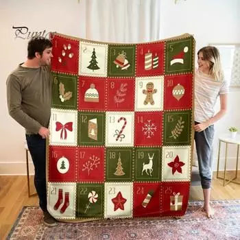 Рождественское одеяло с несколькими узорами, в стиле ретро, для новогодней спальни, гостиной, офиса, школы, праздничного фланелевого одеяла для автомобиля 70cm A