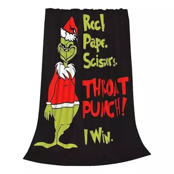 Рождественское одеяло, супермягкое фланелевое флисовое всесезонное легкое согревающее одеяло для гостиной/спальни One Size