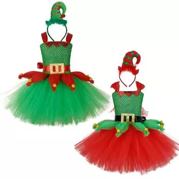 Рождественское платье для девочек, принтованное платье, костюм для ролевой игры ведьмы, костюм для косплея Praty 2T красный