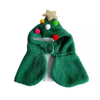 Рождественское платье Маленькая накидка для кошек Рождественская елка Аксессуары для собак Чем накидка для медведя Накидка Накидка Накидка Шляпа