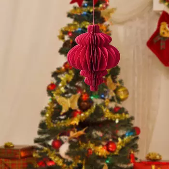 Рождественское подвесное украшение Годовой кулон в виде сот зелёный