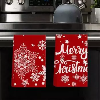 Рождественское полотенце для посуды с рисунком из мультфильма, моющееся, для ресторана, обеденного стола, банкета, декора, салфетки для кухни