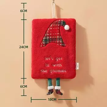 Рождественское полотенце для рук Рождественское украшение Милая салфетка для протирки рук Чистящая салфетка Рождественский носовой платок Новый год 2025 Домашний декор A1